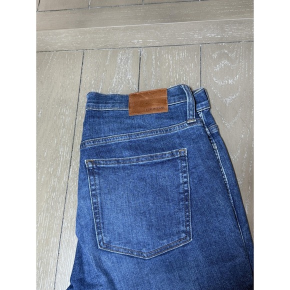 J Crew Jeans Womens 30T Blue Vintage Straight High Rise Distressed Denim Raw Hem - Picture 2 of 13